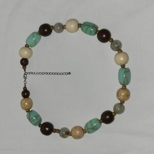 Glass and Wooden Beaded Necklace